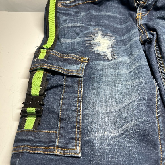 Smugglers Moon Distressed Cargo Button Fly Shorts Sz 30 - Picture 8 of 8